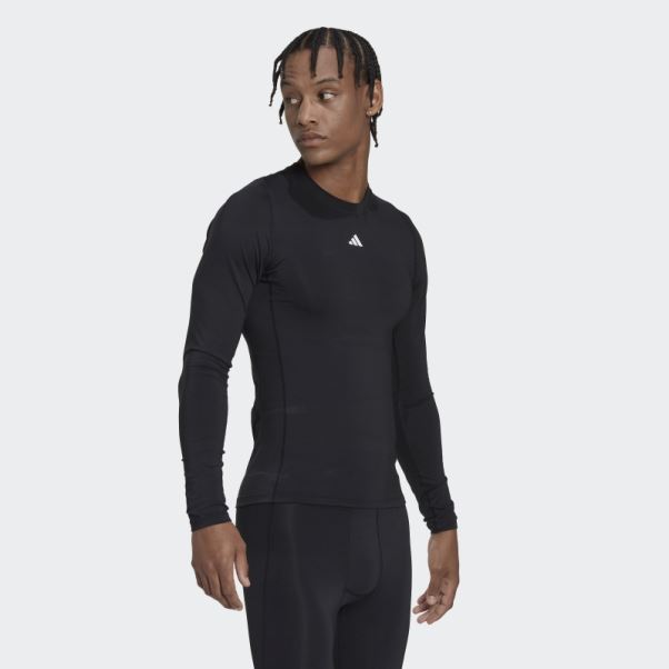 Adidas Techfit Training T-shirt Manches Longues Noir
