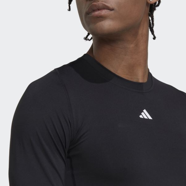 Adidas Techfit Training T-shirt Manches Longues Noir