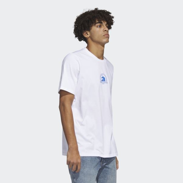 Boston Marathon 2023 Carte Graphique Tee Blanc Adidas