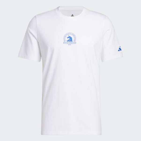 Boston Marathon 2023 Carte Graphique Tee Blanc Adidas