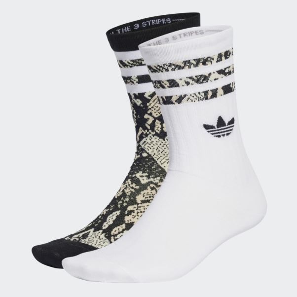 Adidas Snake Graphic Crew Chaussettes 2 Paires Multicolore