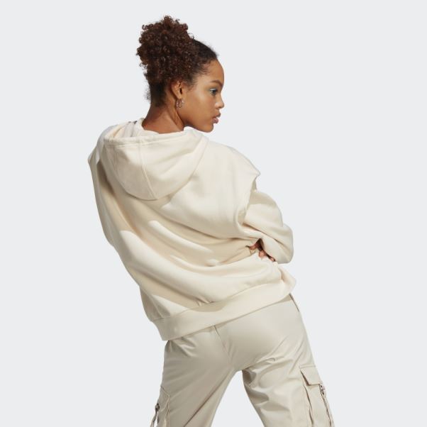 Sweat à Capuche Adidas Toujours Original Trèfle Blanc