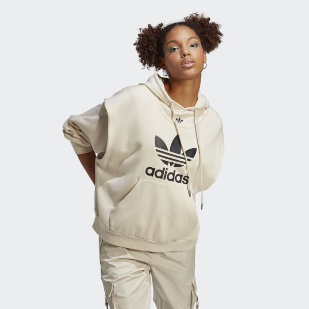 Sweat à Capuche Trèfle Always Original Blanc Adidas