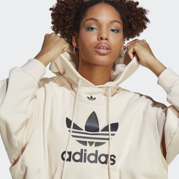 Sweat à Capuche Trèfle Always Original Blanc Adidas