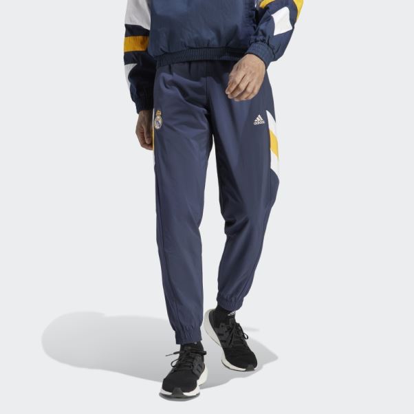 Pantalon Tissé Emblématique Du Real Madrid Bleu Nuit Adidas