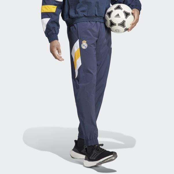 Pantalon Tissé Emblématique Du Real Madrid Bleu Nuit Adidas