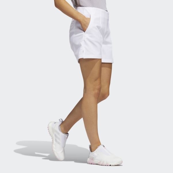 Short De Golf à Enfiler 5 Pouces Nervuré Blanc Adidas