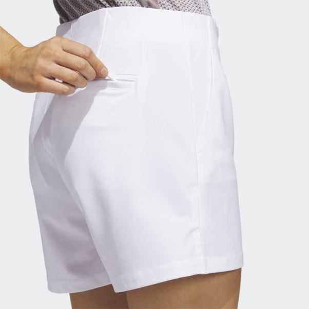 Short De Golf à Enfiler 5 Pouces Nervuré Blanc Adidas
