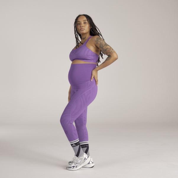 Violet Adidas By Stella Mccartney Leggings De Yoga De Maternité Fashion