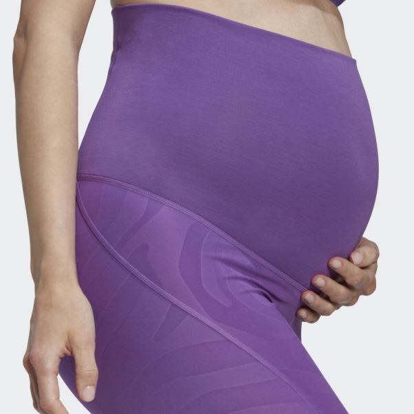 Violet Adidas By Stella Mccartney Leggings De Yoga De Maternité Fashion