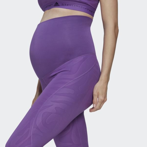 Violet Adidas By Stella Mccartney Leggings De Yoga De Maternité Fashion