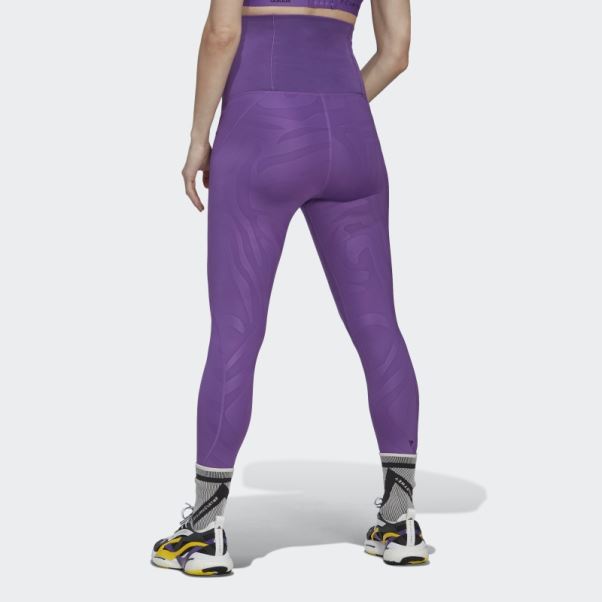 Violet Adidas By Stella Mccartney Leggings De Yoga De Maternité Fashion