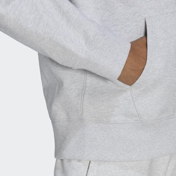 Sweat à Capuche Adicolor Contempo Adidas Gris Clair Chiné