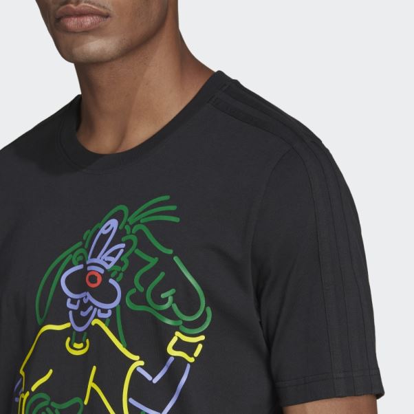 Tee Shirt Disney Mickey Et Ses Amis Noir Adidas