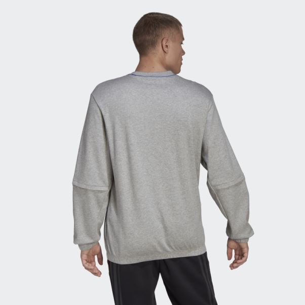 Adidas Trvl Sweat à Capuche Léger Gris Moyen