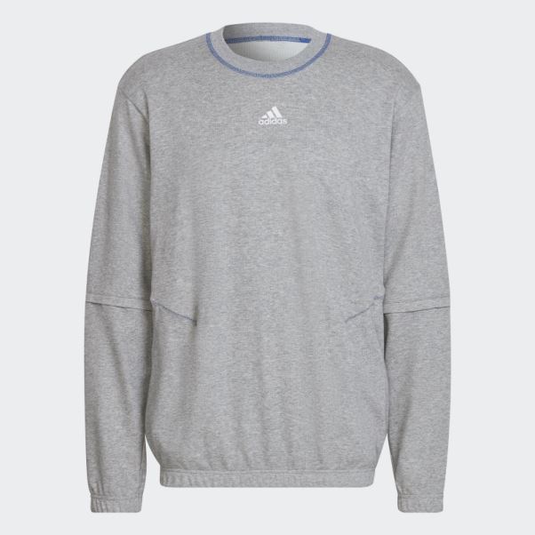 Adidas Trvl Sweat à Capuche Léger Gris Moyen