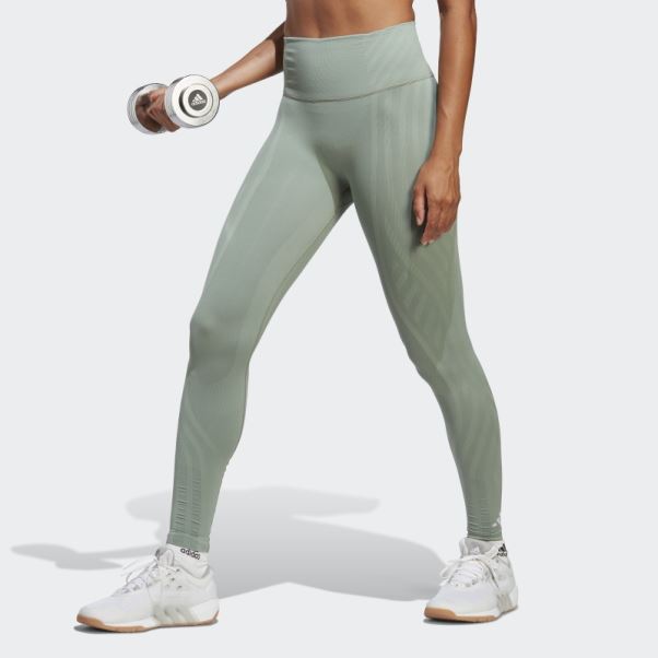 Leggings Formotion Sculpted 7/8 Vert Argent Adidas