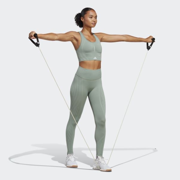 Leggings Formotion Sculpted 7/8 Vert Argent Adidas