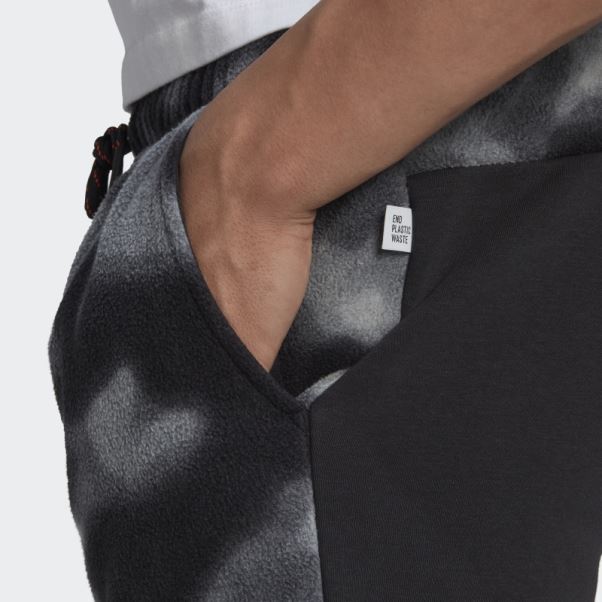 Pantalon Polaire Imprimé Nature Adidas Noir
