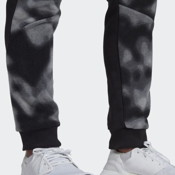 Pantalon Polaire Imprimé Nature Adidas Noir