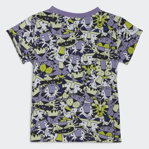 Ensemble D'été Graphique Adidas X Marimekko Jaune Fashion