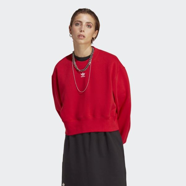 Sweat Adidas Adicolor Essentials Crew écarlate