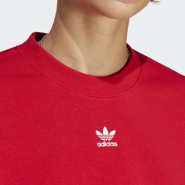 Sweat Adidas Adicolor Essentials Crew écarlate