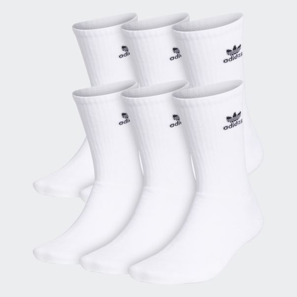 Chaussettes Blanches Trèfle Crew 6 Paires Adidas