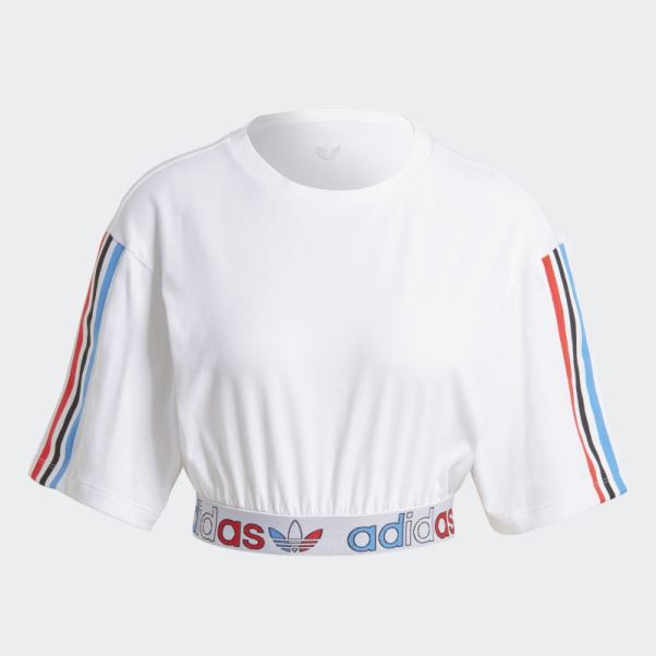 Adidas Adicolor Primetee Court Tricolore Bleu Blanc