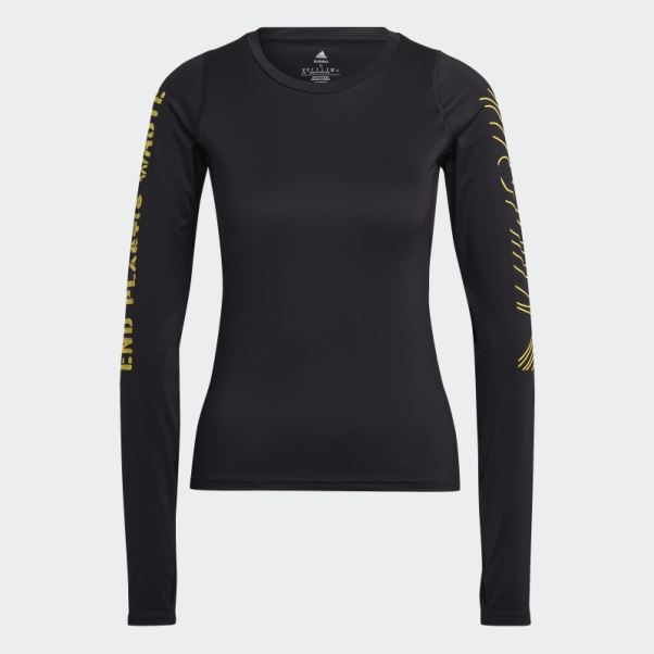 T-shirt à Manches Longues Adidas End Plastic Waste Noir