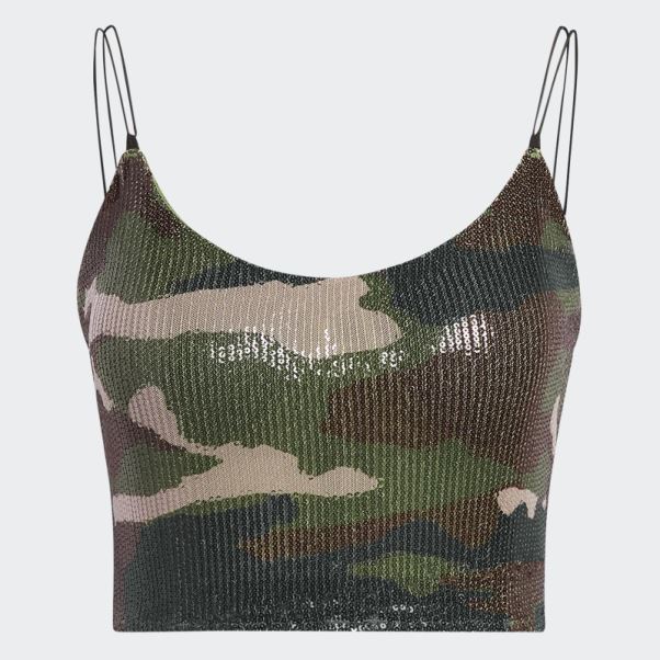 Débardeur à Sequins Camouflage Adidas Aop