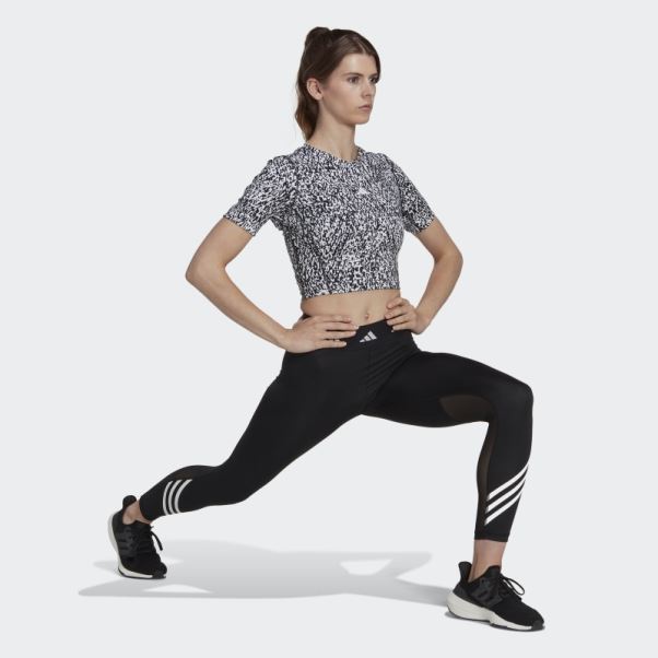 Crop Top D'entrainement Adidas Techfit Blanc