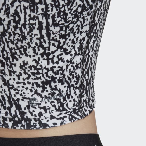 Crop Top D'entrainement Adidas Techfit Blanc