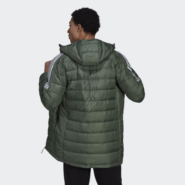 Parka En Duvet Essentials Vert Oxyde Adidas