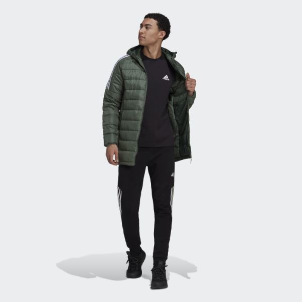 Parka En Duvet Essentials Vert Oxyde Adidas