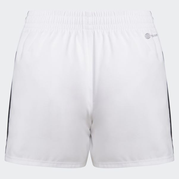Adidas Short Tissé à 3 Bandes Blanc