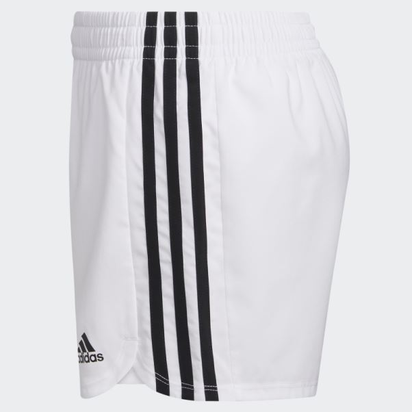 Adidas Short Tissé à 3 Bandes Blanc