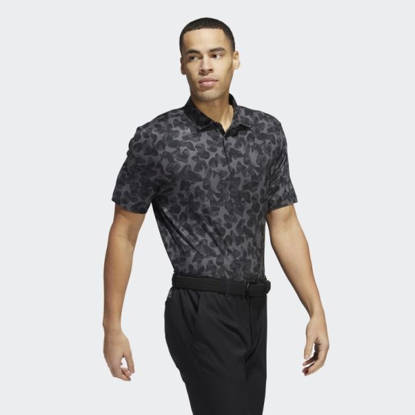 Adidas Polo à Imprimé Prisma Noir Fashion