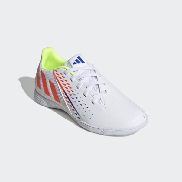 Prédateur Edge.4 Indoor Sala Chaussures Adidas Blanc
