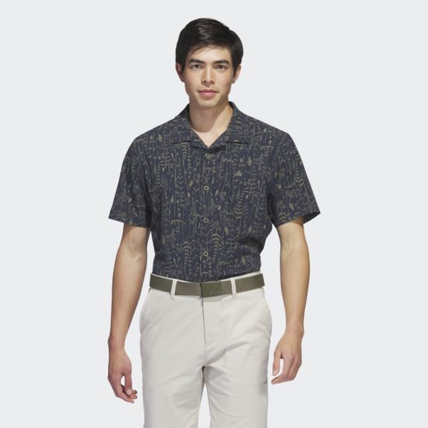 Chemise De Golf Adidas Go-to Camp Bleu Marine