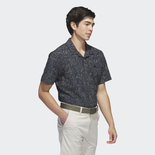 Chemise De Golf Adidas Go-to Camp Bleu Marine