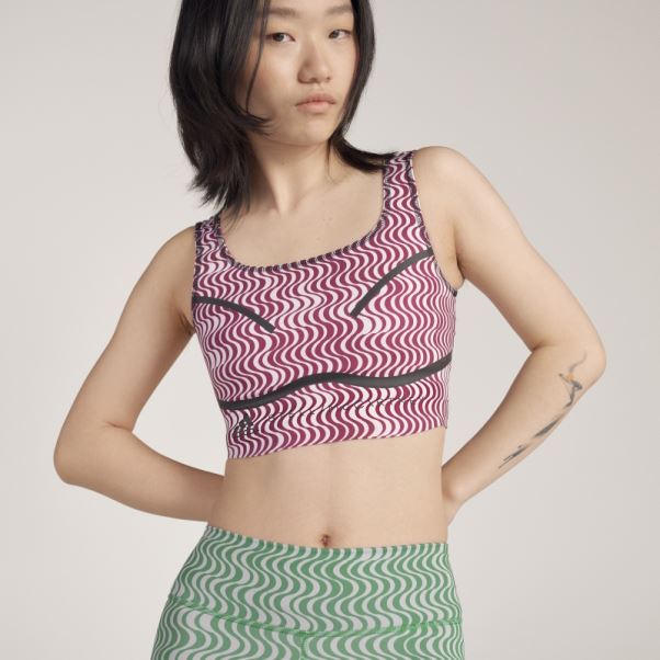 Adidas By Stella Mccartney Haut Court Imprimé Truepurpose Blanc Chaud
