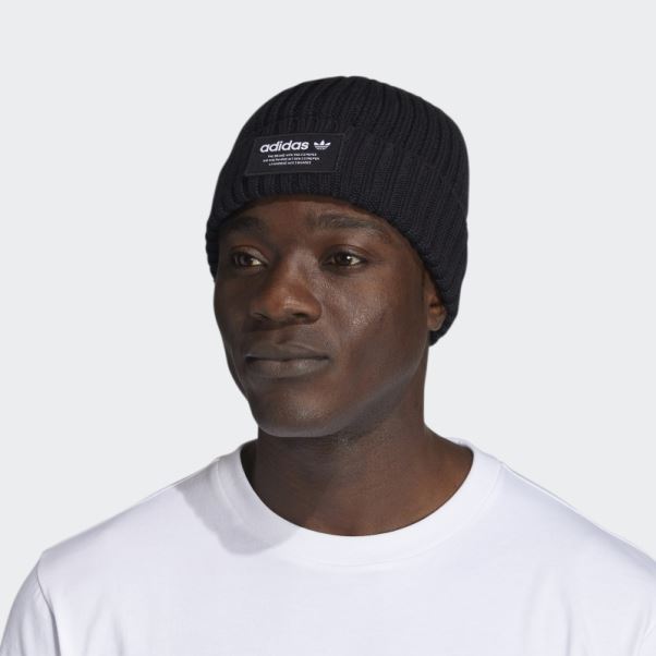 Bonnet Côtelé Noir Adidas
