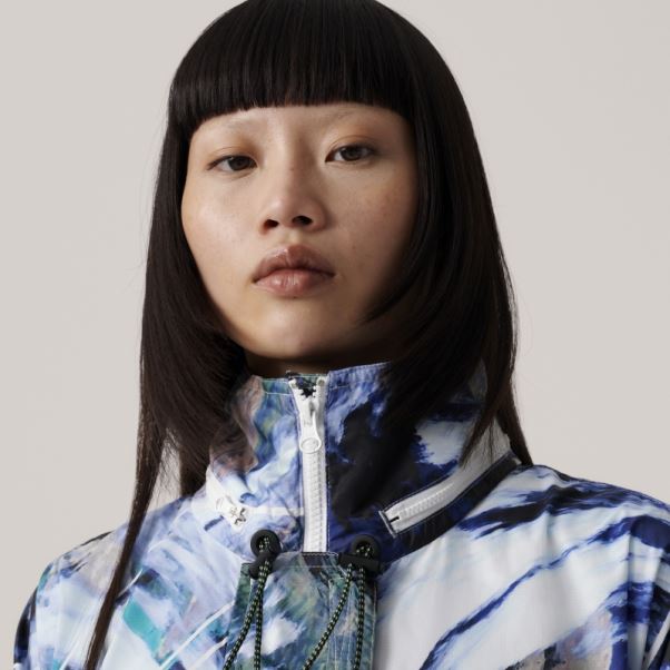 Adidas By Stella Mccartney Truenature Veste Compressible Imprimé Blanc Chaud
