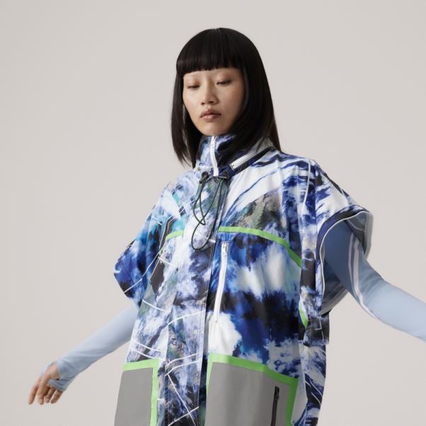 Adidas By Stella Mccartney Truenature Veste Compressible Imprimé Blanc Chaud