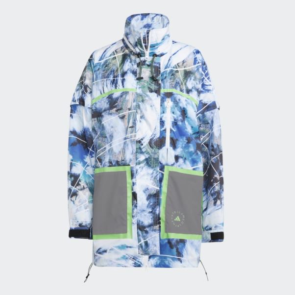 Adidas By Stella Mccartney Truenature Veste Compressible Imprimé Blanc Chaud