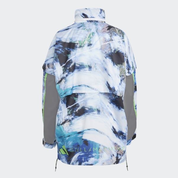 Adidas By Stella Mccartney Truenature Veste Compressible Imprimé Blanc Chaud