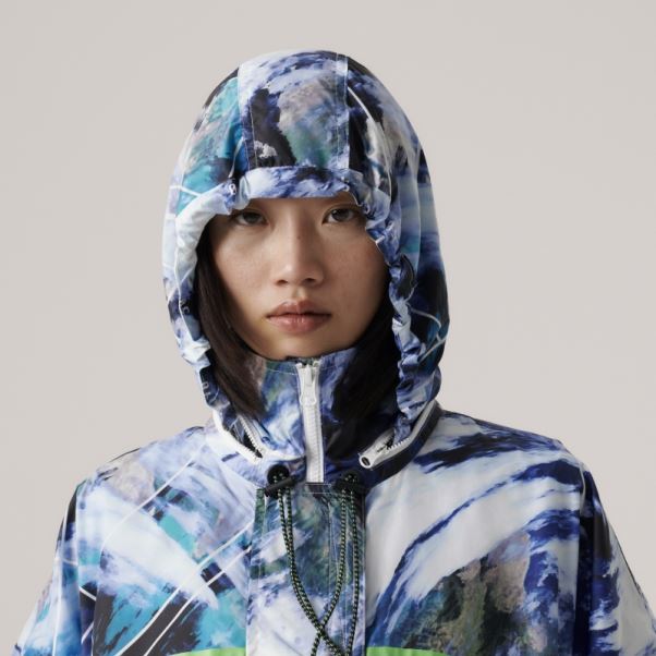 Adidas By Stella Mccartney Truenature Veste Compressible Imprimé Blanc Chaud