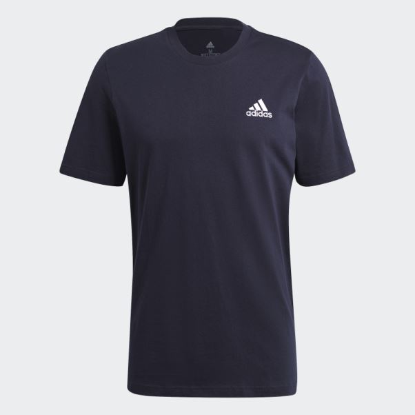 T-shirt Essentiel à Petit Logo Brodé Encre Adidas