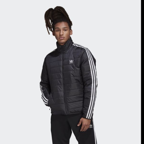 Doudoune Matelassée Noire à Col Montant Adidas